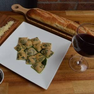 Pera caramelizada y queso manchego